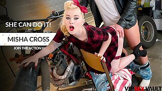 VIP SEX VAULT - Pin Up Lady Misha Cross Goes For A Quickie With Her Biker Boyfriend