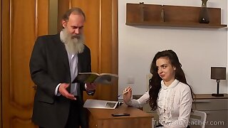 Tricky Old Teacher - Old teacher with her bonny natural boobs Milana Witchs